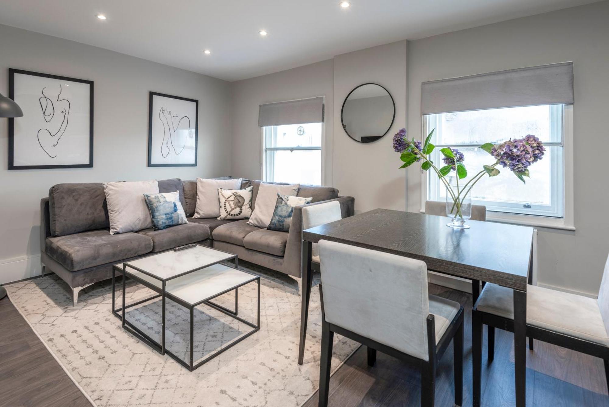 ロンドンLuxury Georgian House In Marylebone: Modern 1-Bed Retreatアパートメント エクステリア 写真
