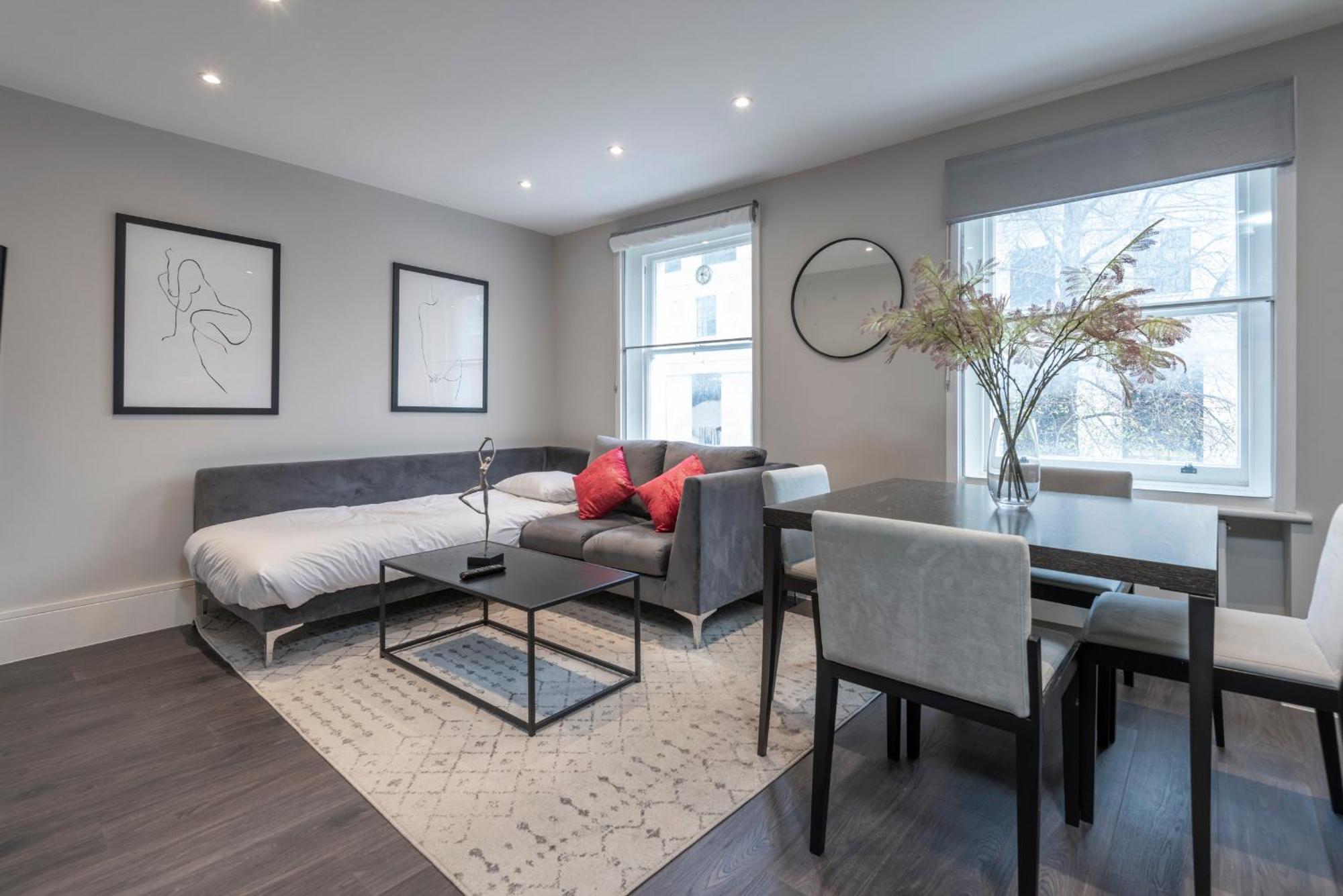 ロンドンLuxury Georgian House In Marylebone: Modern 1-Bed Retreatアパートメント エクステリア 写真